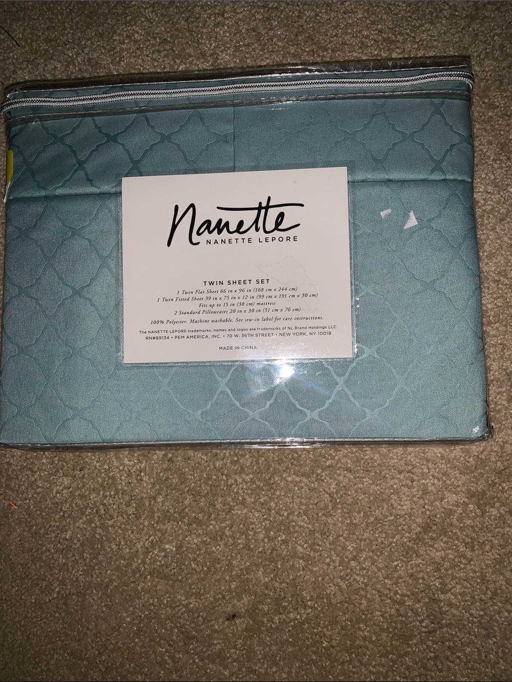 Nanette Lepore Twin Sheet Set - Slate Blue